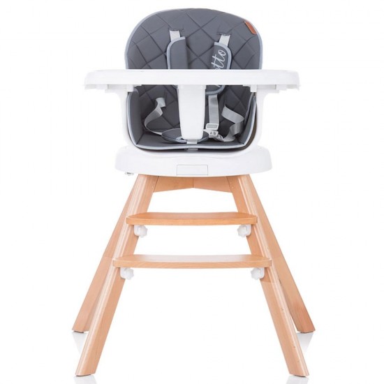 Scaun de masa cu sezut rotativ Chipolino Rotto 3 in 1 Graphite