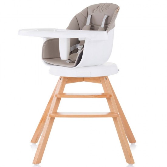 Scaun de masa cu sezut rotativ Chipolino Rotto 3 in 1 Latte