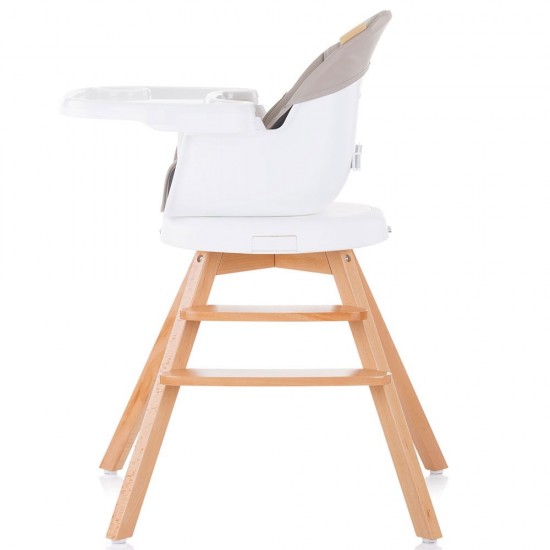 Scaun de masa cu sezut rotativ Chipolino Rotto 3 in 1 Latte