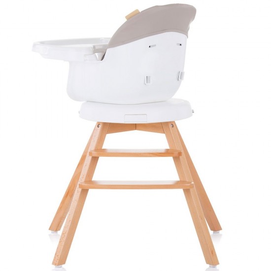 Scaun de masa cu sezut rotativ Chipolino Rotto 3 in 1 Latte