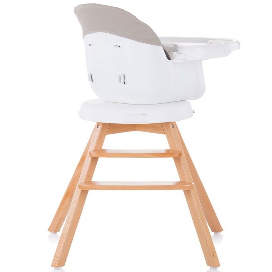Scaun de masa cu sezut rotativ Chipolino Rotto 3 in 1 Latte