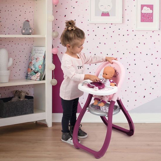 Scaun de masa pentru papusi Smoby Baby Nurse