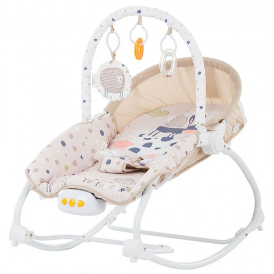 Scaunel balansoar Chipolino Fiesta Beige Farm