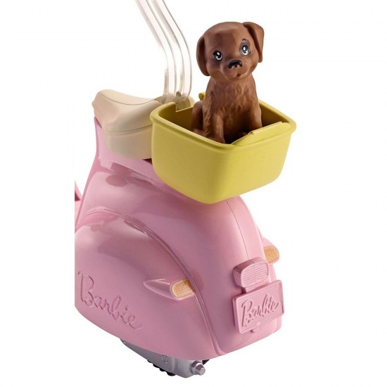 Scuter Barbie cu accesorii