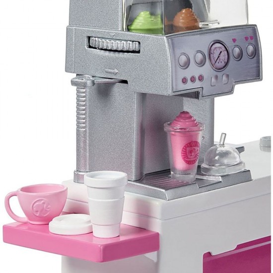 Set Barbie by Mattel Cooking and Baking Cafenea cu papusa si accesorii