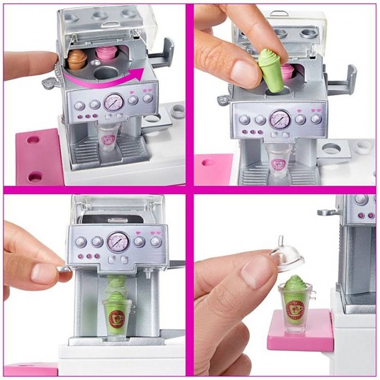 Set Barbie by Mattel Cooking and Baking Cafenea cu papusa si accesorii