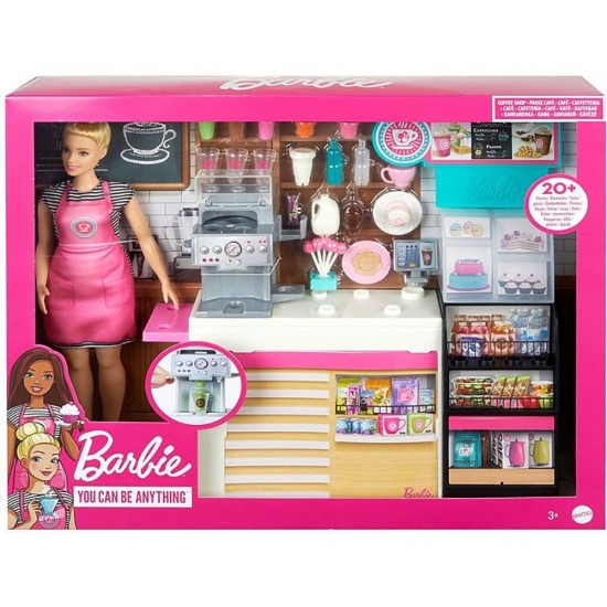 Set Barbie by Mattel Cooking and Baking Cafenea cu papusa si accesorii
