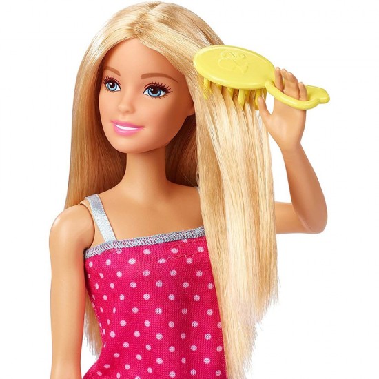 Set Barbie Mattel Estate cabina dus cu papusa si accesorii