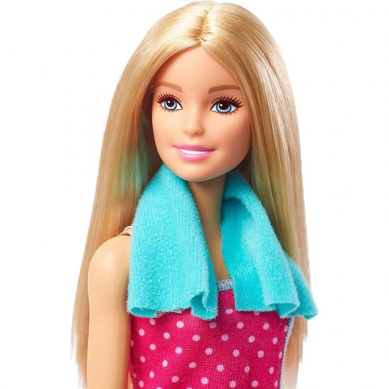 Set Barbie Mattel Estate cabina dus cu papusa si accesorii