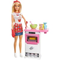 Set Barbie Mattel Papusa cu bucatarie