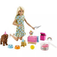 Set Barbie Mattel Puppy Party cu papusa si accesorii