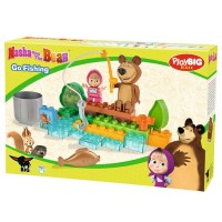 Set constructie Big Masha and the Bear Go Fishing 29 piese