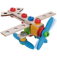 Set constructie din lemn Eichhorn Airplane 40 piese