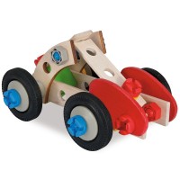 Set constructie din lemn Eichhorn Constructor Racer 50 piese