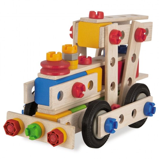 Set constructie din lemn Eichhorn Crane 170 piese