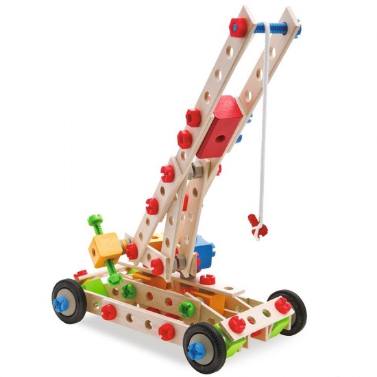 Set constructie din lemn Eichhorn Crane 170 piese