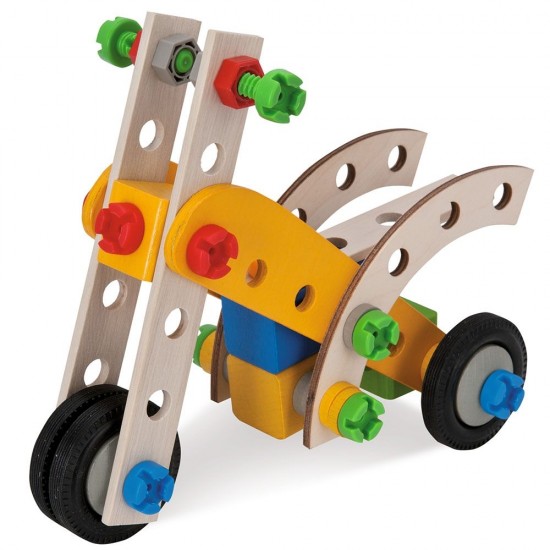 Set constructie din lemn Eichhorn Macara Mobila 70 piese