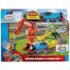 Set Thomas and Friends Cassia Crane and Cargo sina cu locomotiva motorizata si vagon