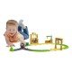 Set trenulet Thomas and Friends Monkey Palace cu sina, vagoane si locomotiva motorizata