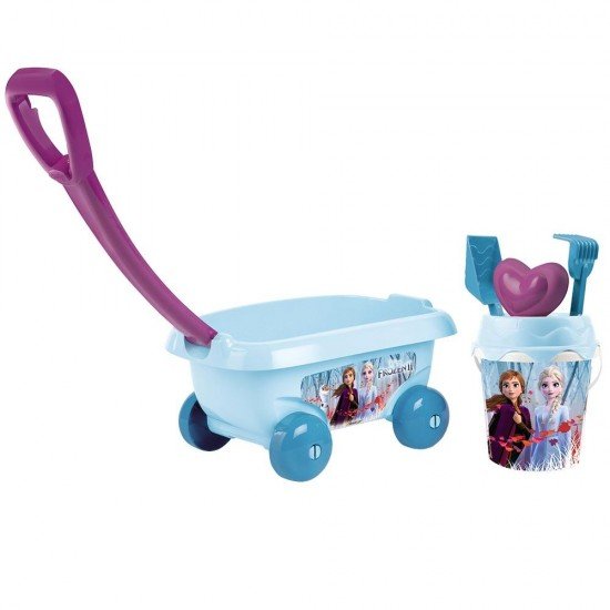 Set jucarii nisip Smoby Carucior Frozen 2 cu accesorii