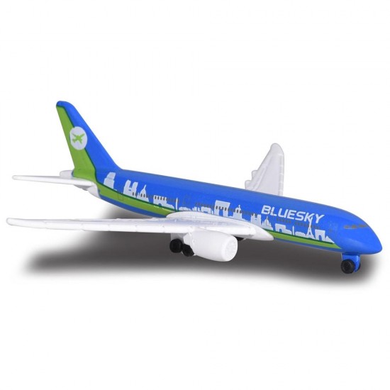 Set Majorette Big Airport Blue Sky cu 12 piese