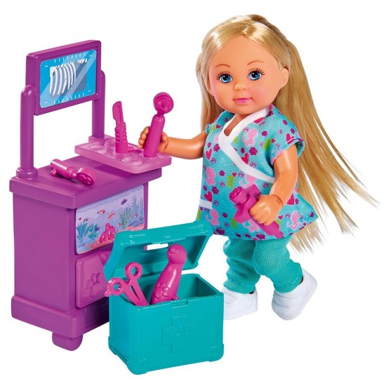 Set Simba Evi Love Doctor Evi Clinic papusa 12 cm cu accesorii