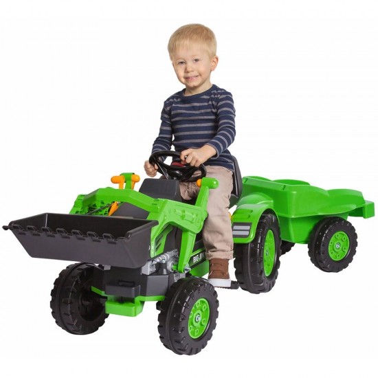 Tractor copii cu pedale si remorca Big Jim Loader