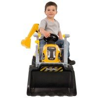 Tractor cu pedale si remorca Smoby Builder Max Galben