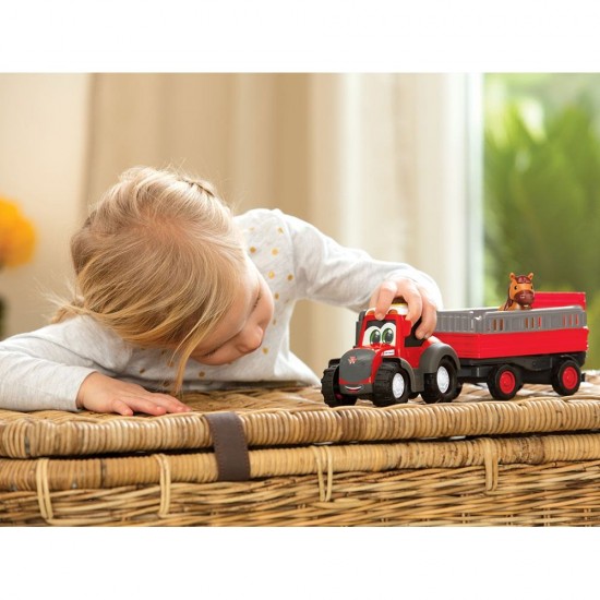 Tractor Animal Trailer cu remorca si figurina cal Dickie Toys Happy Ferguson