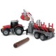 Tractor Dickie Toys Massey Ferguson MF 8737 cu remorca 42 cm