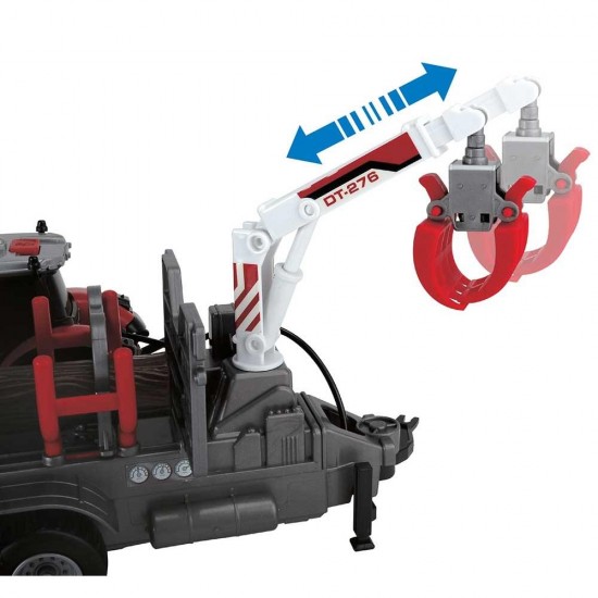 Tractor Dickie Toys Massey Ferguson MF 8737 cu remorca 42 cm