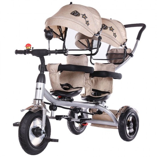 Tricicleta gemeni Chipolino 2Play Mocca