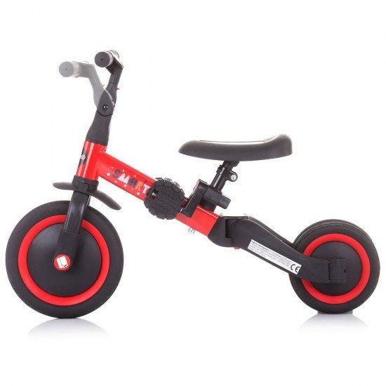 Tricicleta si bicicleta Chipolino Smarty 2 in 1 Red