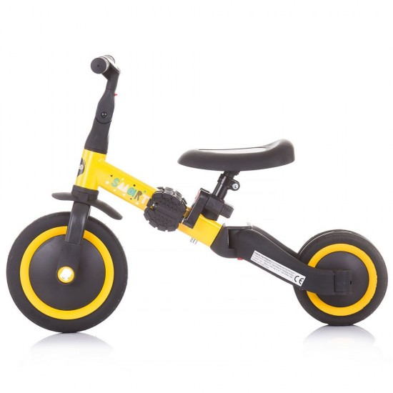 Tricicleta si bicicleta Chipolino Smarty 2 in 1 Yellow