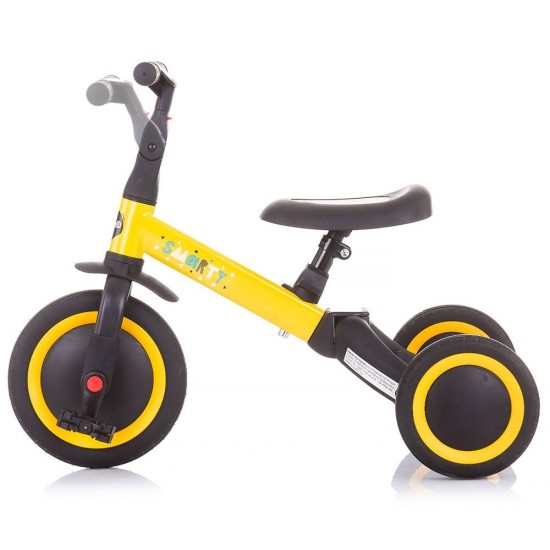 Tricicleta si bicicleta Chipolino Smarty 2 in 1 Yellow