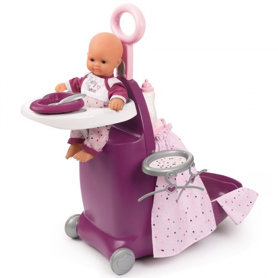 Valiza multifunctionala pentru papusi Smoby Baby Nurse 3 in 1
