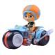 Figurina 44 de Pisici Lampo 8 cm cu motocicleta