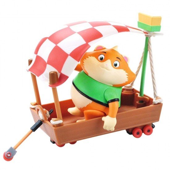 Figurina 44 de Pisici Meatball 8 cm cu barcuta