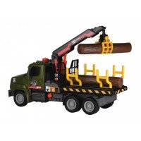 Camion cu busteni si macara 32 cm Dickie Toys