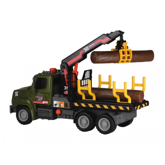 Camion cu busteni si macara 32 cm Dickie Toys
