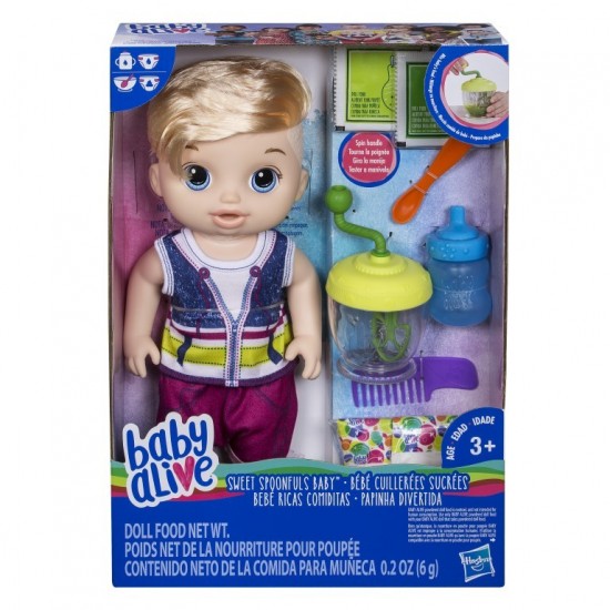 Papusa Baby Alive Baietel Blond