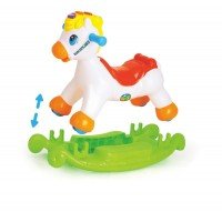 Ponei balansoar 2 in 1 cu sunete si lumini Hola Toys