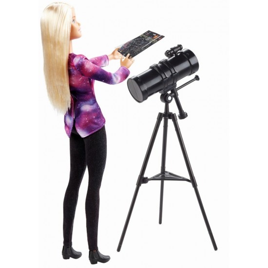 Papusa Barbie Astrolog cu telescop