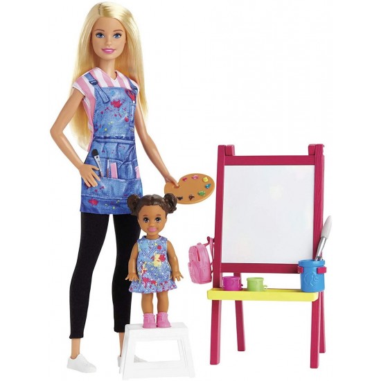 Set papusa Barbie Cariere - Profesoara de pictura