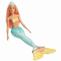 Papusa Barbie Dreamtopia Sirena cu parul roz