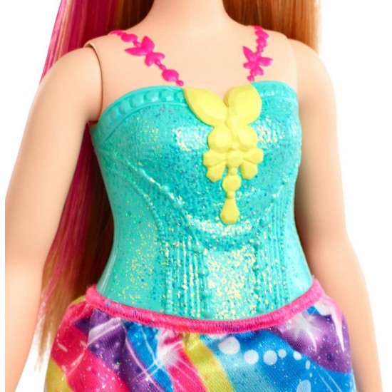 Papusa Barbie Printesa Dreamtopia cu coronita albastra