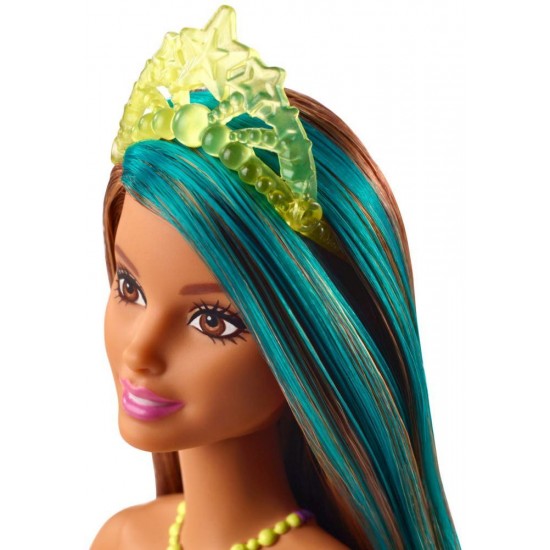 Papusa Barbie Printesa Dreamtopia cu coronita galbena