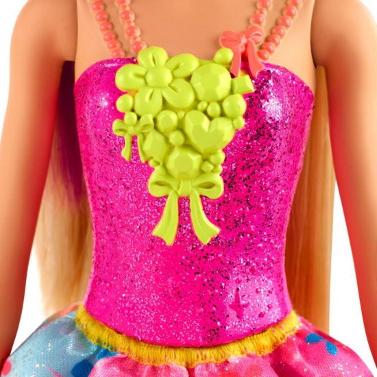 Papusa Barbie Printesa Dreamtopia cu coronita roz
