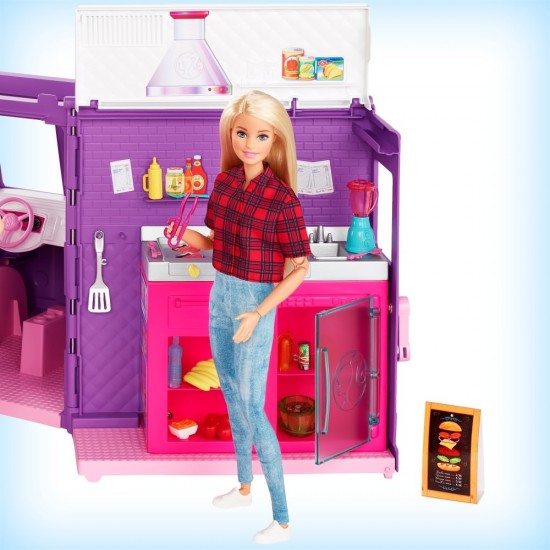 Set de joaca Barbie - Rulota cu mancare