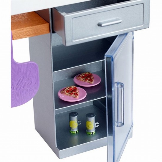 Set Barbie mobilier exterior cu cuptor pizza